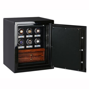 Sapphire Casoro Jewelry Safe in Onyx, Bocote, 6 Watch Winders